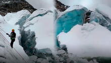 Enorme glaciar se desprende durante prácticas de rescatistas extranjeros en Cordillera Blanca: "Súbannos"
