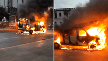 Vehículo se incendia frente al centro comercial Festiva en la avenida Alfonso Ugarte y alerta a transeúntes