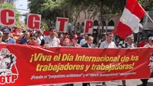 CGTP realizó marcha por el Día del Trabajo y anunció paro nacional para el 15 de junio en defensa de derechos laborales