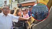 Vecinos se enfrentan a la Municipalidad de Ate por muro de concreto: hacen escudo humano para evitar demolición