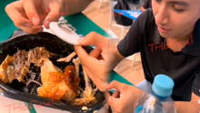 Joven peruano compra pollo a la brasa en conocido supermercado y queda en shock con lo que encontró