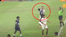 Víctor Guzmán metió fuerte codazo a jugador de Universitario y dejó a Alianza Lima con 10 en el clásico por la Liga 3