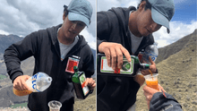 Joven mezcla jager con chicha de jora y su insólita reacción causa furor en redes: ''Con eso ves a Manco Cápac"