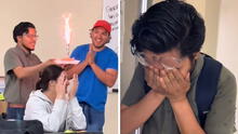 Profesor fue sorprendido por sus estudiantes y se fue a otra clase a llorar: “Es el maestro miel”