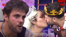 Wendy Guevara y Fabio Agostini se dan tremendo beso delante de Nicola Porcella: "Es muy guapo"