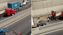 Accidente de tráiler provoca cierre de vía y gran congestión cerca del mercado Huamantanga en Puente Piedra Accidente de tráiler provoca cierre de vía y gran congestión cerca del mercado Huamantanga en Puente Piedra