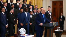 Donald Trump recibe en la Casa Blanca a los Florida Gators, campeones del básquet NCAA: "¿Creyeron que iban a ganar?"