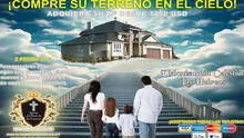 Iglesia genera polémica por vender terrenos en el cielo a US$250 por m2 y en redes bromean: “¿Y si me voy al infierno?"