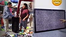 Peruano compra un televisor a S/10 en la cachina y lo deja como nuevo: "Prometo regalárselo a alguien que realmente lo necesita"