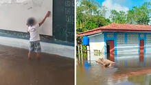 Video de niño borrando la pizarra en su aula inundada por lluvias en Loreto genera indignación en redes