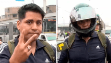 Motorizado sin chaleco intenta escapar de intervención en operativo: "¿En Perú quién cumple las reglas?"
