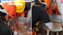 Obreros preparan el verdadero ‘ceviche carretillero’ y causan furor en redes: “100% hierro”