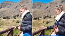 Turista visita el mirador en el Valle del Colca, pero se molesta al encontrar una baranda suelta: “Y se paga S/70, una vergüenza”