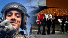 Así llegaron los restos de Ashley Vargas a la Base Aérea Las Palmas: sobre los hombros con la bandera de Perú Así llegaron los restos de Ashley Vargas a la Base Aérea Las Palmas: sobre los hombros con la bandera de Perú