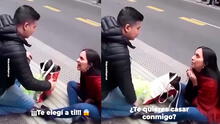 Joven le pide matrimonio a su novio entre gritos y ruegos, pero él no responde: “Cásate conmigo, te elegí a ti” Joven le pide matrimonio a su novio entre gritos y ruegos, pero él no responde: “Cásate conmigo, te elegí a ti”