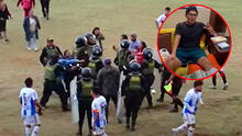 Partido de 'Copa Perú' termina en una batalla bampal en Cajamarca: policías resguardaron al árbitro