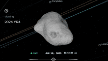 El temido asteroide, 'asesino de ciudades', que podría impactar la Tierra, aumenta las probabilidades de chocar con la Luna en 2032