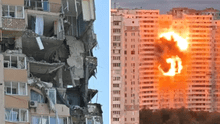 Misil ruso impacta contra edificio residencial en Kiev: capital de Ucrania fue blanco de más de 440 drones y 32 misiles