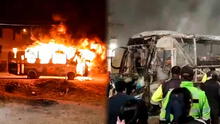 Extorsionadores incendiaron un bus con el chofer dentro en Trujillo: el conductor logró escapar Extorsionadores incendiaron un bus con el chofer dentro en Trujillo: el conductor logró escapar