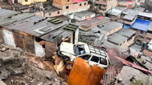 Carro colectivo cae sobre una vivienda en el sector Juan de Amancaes, en el Rímac: dueños se salvan de milagro Carro colectivo cae sobre una vivienda en el sector Juan de Amancaes, en el Rímac: dueños se salvan de milagro