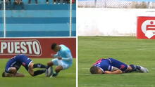 Jugador de Deportivo Garcilaso sufrió aparatoso golpe en la cabeza contra el piso y quedó desmayado: tuvo que ser llevado a un hospital