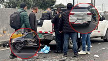 Policía muere en violento choque múltiple de autos y moto en pleno Óvalo Naranjal, en la Panamericana Norte Policía muere en violento choque múltiple de autos y moto en pleno Óvalo Naranjal, en la Panamericana Norte