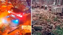 Cámaras captan instante en que camioneta destroza restaurante 'El Charrúa' y atropella comensales en La Molina Cámaras captan instante en que camioneta destroza restaurante 'El Charrúa' y atropella comensales en La Molina