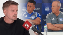 DT de Christian Cueva en Emelec se defiende tras ser acusado de 'serrucho' por Jorge Célico: "Traté de buscar paz"