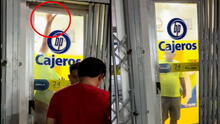 Cliente se queda encerrado en cajero de banco y usuarios reaccionan: “Lo atrapó el dinero”