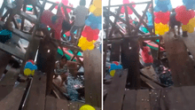 Piso se desploma durante cumpleaños infantil e invitados caen al agua en Iquitos
