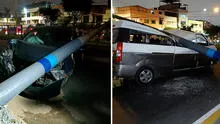 Dos personas resultan heridas por caída de poste sobre auto tras múltiple choque en Carmen de la Legua Dos personas resultan heridas por caída de poste sobre auto tras múltiple choque en Carmen de la Legua