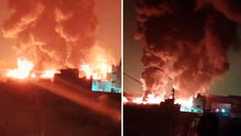 Enorme incendio consume fábrica de plásticos en Lomas de Carabayllo: más de 10 unidades de bomberos en la emergencia