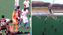 Partido de Universitario en la Liga 3 terminó en pelea: jugadores, cuerpo técnico e hinchas se enfrascaron en batalla campal Partido de Universitario en la Liga 3 terminó en pelea: jugadores, cuerpo técnico e hinchas se enfrascaron en batalla campal