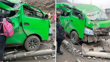Aparatoso accidente de tránsito en Pasamayito, Collique, deja 15 heridos tras falla mecánica de combi