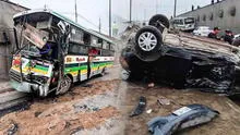 Impactante choque entre cúster y auto en la avenida Néstor Gambetta deja 11 heridos en Ventanilla Impactante choque entre cúster y auto en la avenida Néstor Gambetta deja 11 heridos en Ventanilla