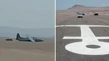 Avión naval queda varado en Marcona tras sufrir desperfecto cuando estaba a punto de despegar