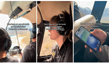 Lleva a su novio a pasear en helicóptero y él aprovecha para jugar Pokémon GO: "El verdadero fly"