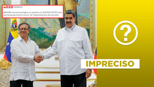 Nicolás Maduro y Gustavo Petro sí realizaron un acuerdo binacional, pero no por control territorial
