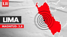 Temblor de magnitud 3,8 se sintió en Lima y Callao hoy, según IGP