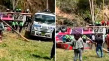 Bus lleno de pasajeros cae a barranco tras despiste en carretera de Tarma: al menos 20 heridos