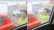 Con palo en mano, presunto chofer de bus destroza ventana de colectivero tras choque en Ventanilla