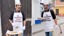 ‘Don Ramón’ peruano vende churros en calles de Lima y usuarios bromean: “Solo falta que se los coman sin pagar”
