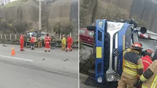 Choque de camión con poste de alumbrado público deja un fallecido en la Costa Verde, en Magdalena del Mar