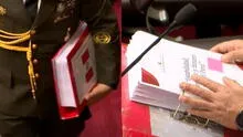 Captan imagen de la cantidad de hojas del discurso de Dina Boluarte en 28 de julio