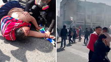 Reportan primeros incidentes durante enfrentamientos entre manifestantes y policía en el Cercado de Lima
