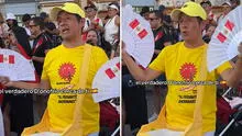 Heladero sorprende en banderazo peruano en Madrid y emociona a compatriotas: "Siempre cerca de ti"