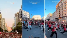 Peruanos tomaron las calles de Madrid con increíble banderolazo y usuarios comentan: "El inca Atahualpa estaría orgulloso"