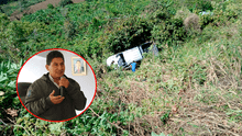 Piura: alcalde se salva de morir luego de que vehículo en el que viajaba cayera por un abismo
