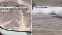 Turistas sobrevolaban las Líneas de Nazca y captan momento exacto de la llegada de la tormenta de arena que cubrió Ica y otras ciudades del Perú