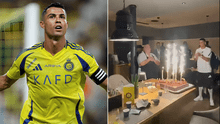 Cristiano Ronaldo sorprende al cocinero del Al Nassr con torta de cumpleaños y lo hace llorar de emoción: video se volvió viral